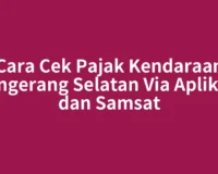 Cara Cek Pajak Kendaraan Tangerang Selatan Via Aplikasi dan Samsat