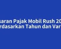 Kisaran Pajak Mobil Rush 2025 Berdasarkan Tahun dan Varian