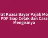 Surat Kuasa Bayar Pajak Motor PDF Siap Cetak dan Cara Mengisinya